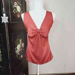 Ann Taylor 100% Stretch Silk Tank Pumpkin Spice